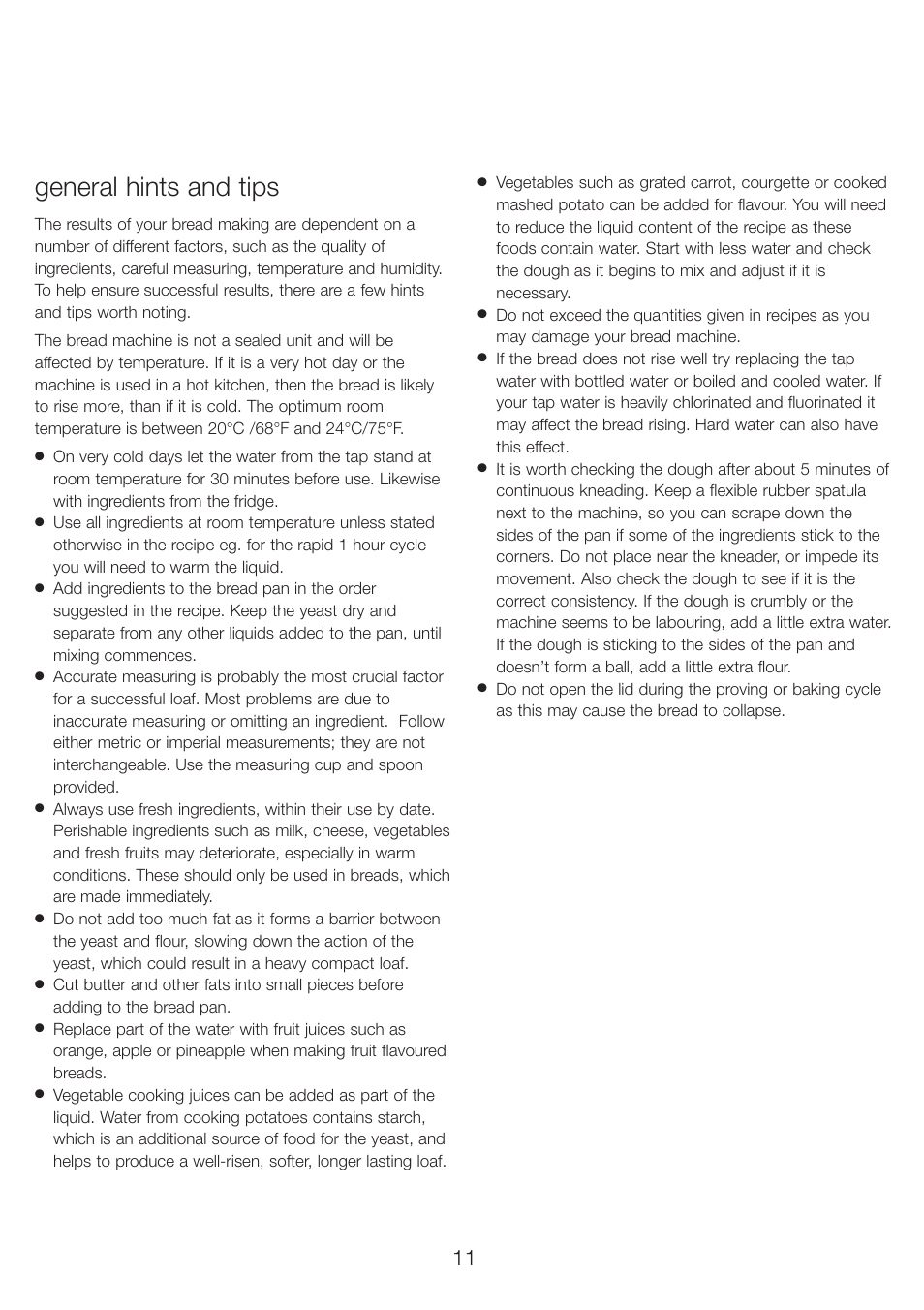 General hints and tips | Kenwood BM350 User Manual | Page 15 / 19