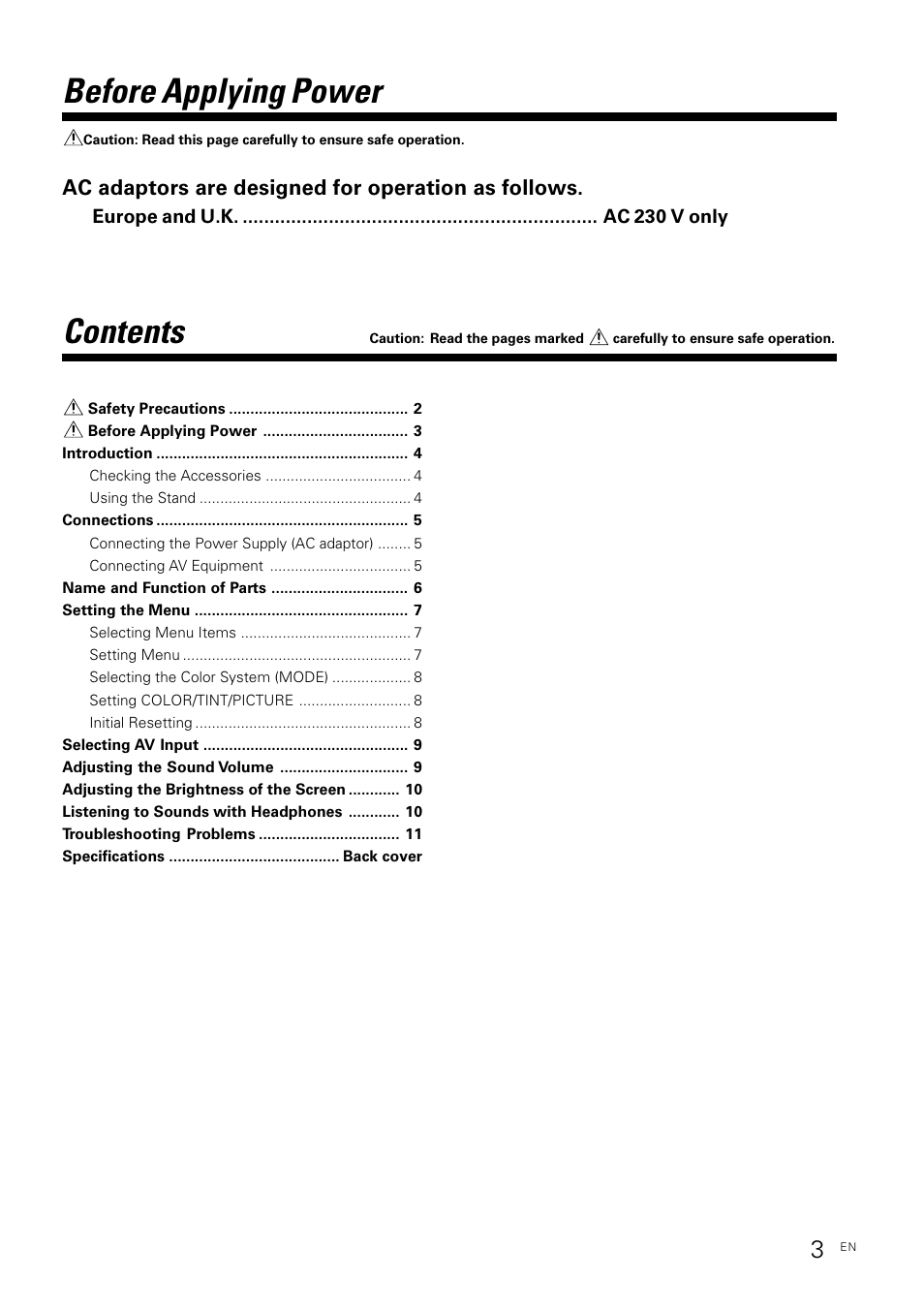 Kenwood KVX-5 User Manual | Page 3 / 12