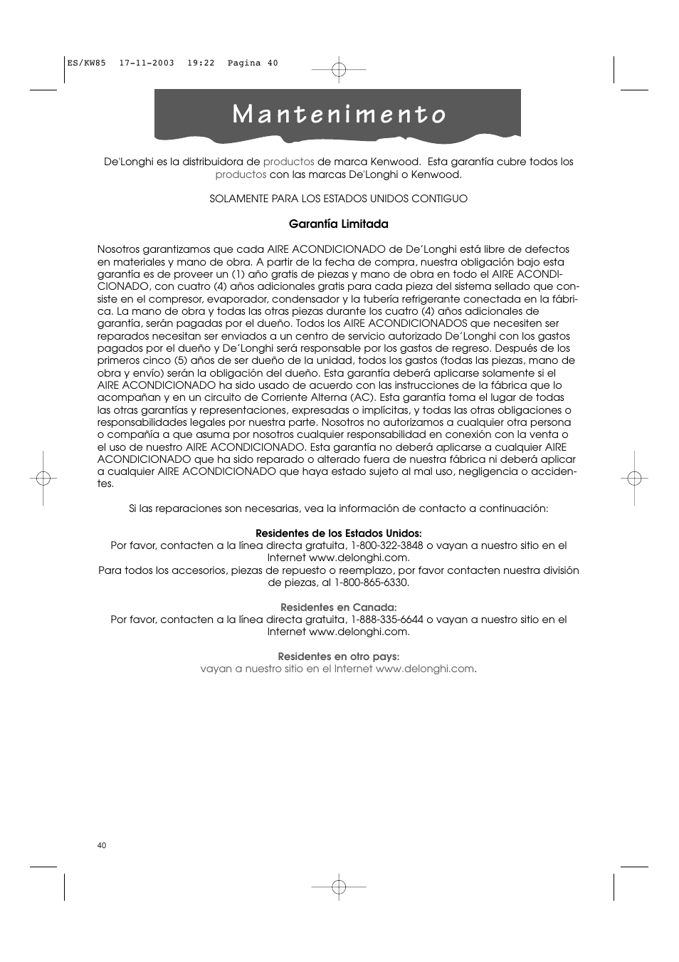 Kenwood KW85 User Manual | Page 14 / 40