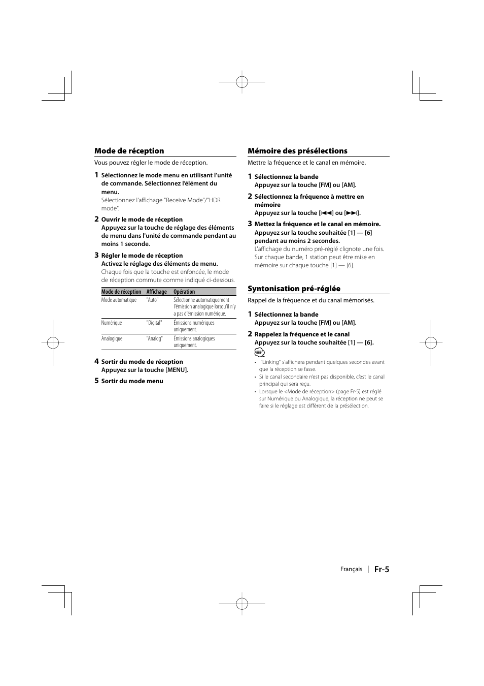 Fr-5 | Kenwood KTC-HR200 User Manual | Page 21 / 52