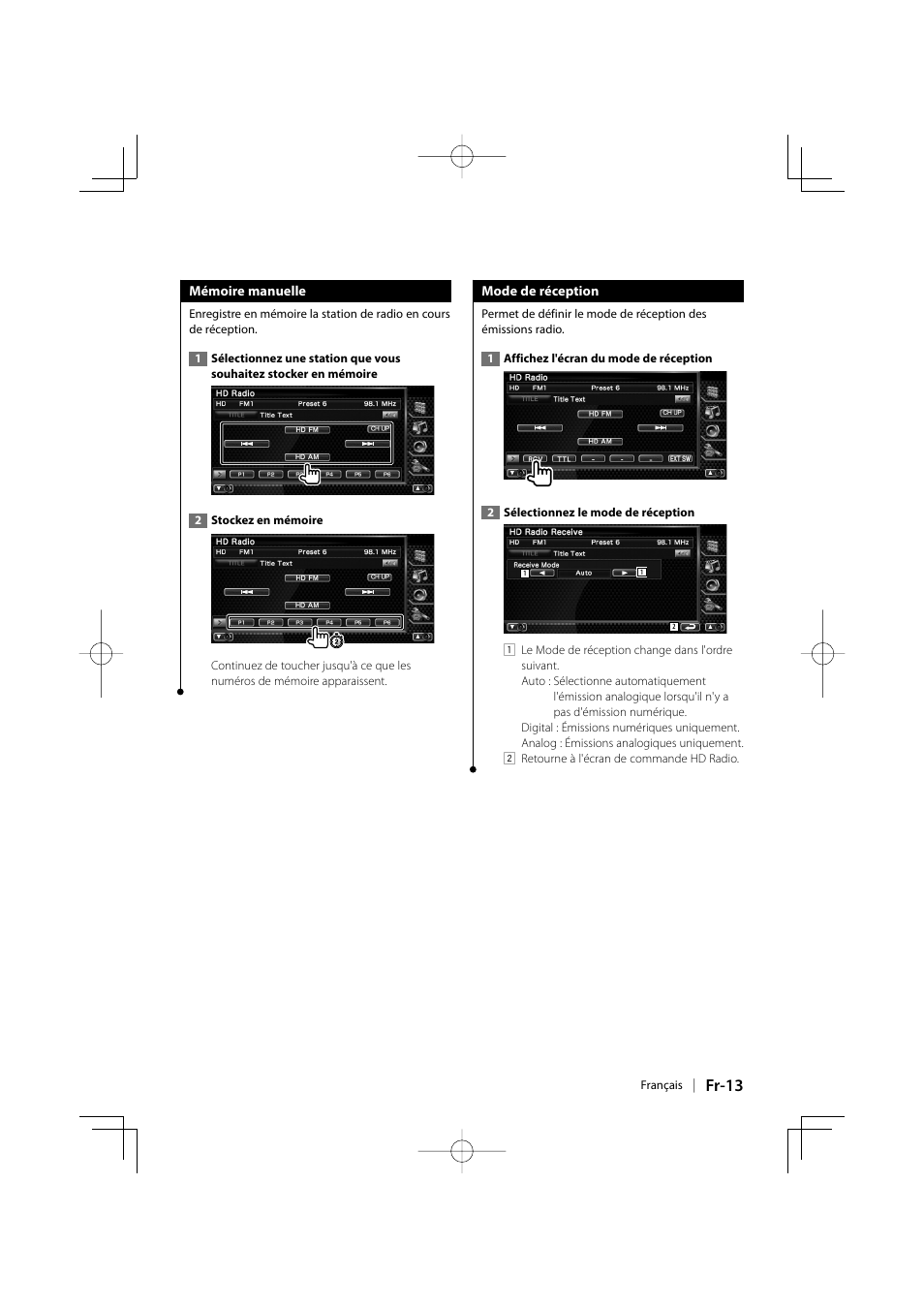 Fr-13 | Kenwood KTC-HR200 User Manual | Page 29 / 52