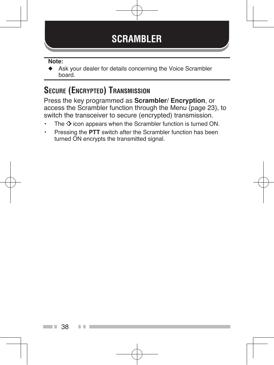 Scrambler | Kenwood NEXEDGE NX-200 User Manual | Page 47 / 59