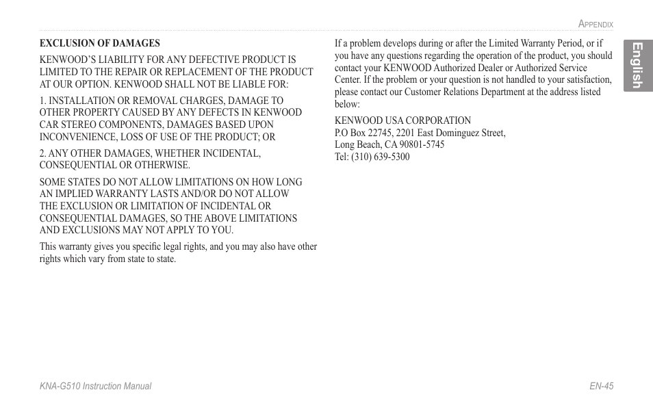 Kenwood KNA-G510 User Manual | Page 51 / 160