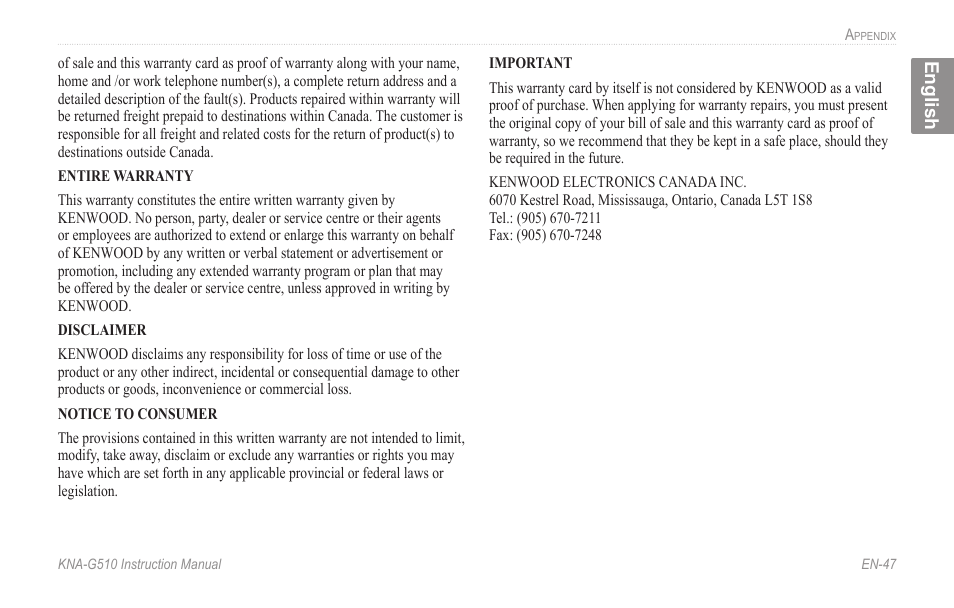 Kenwood KNA-G510 User Manual | Page 53 / 160