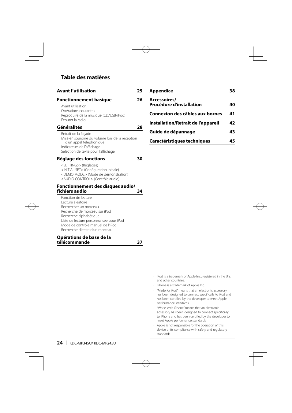Kenwood KDC-MP345U User Manual | Page 24 / 68
