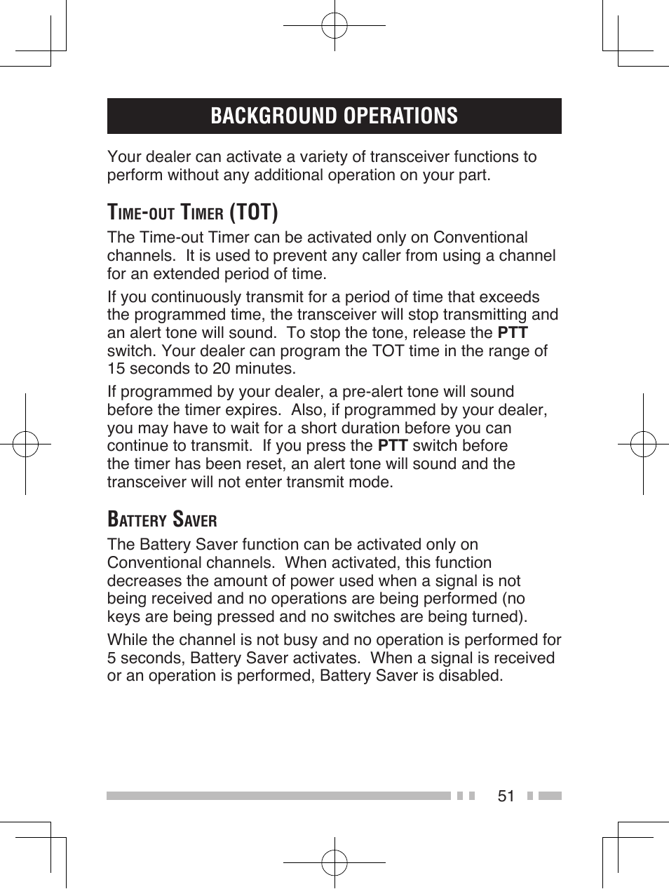 Background operations, Tot) | Kenwood TK-5410 User Manual | Page 61 / 66