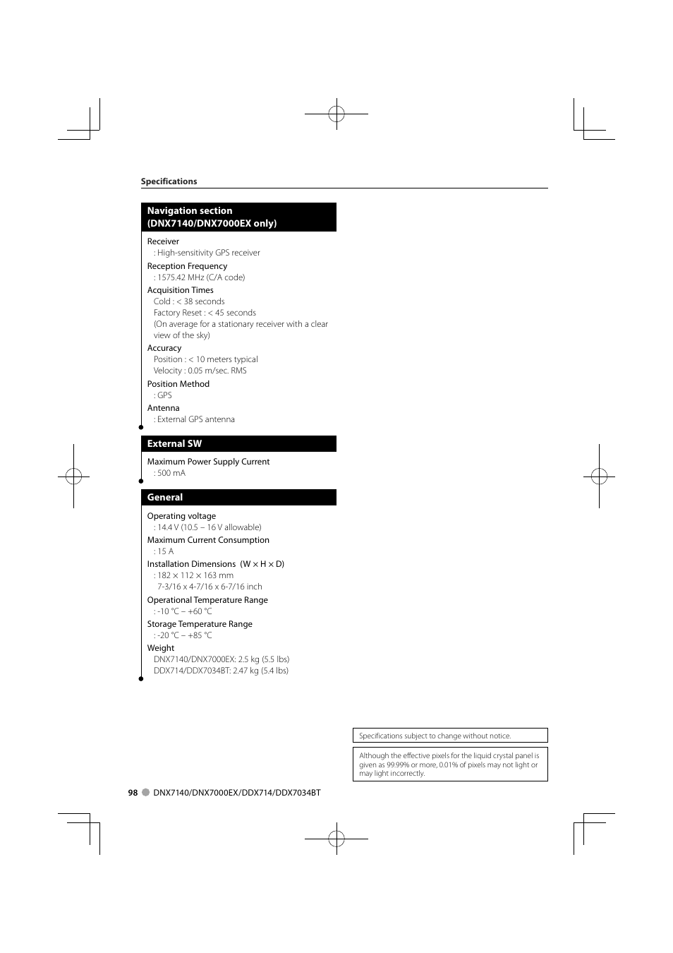Kenwood DDX7034BT User Manual | Page 98 / 100