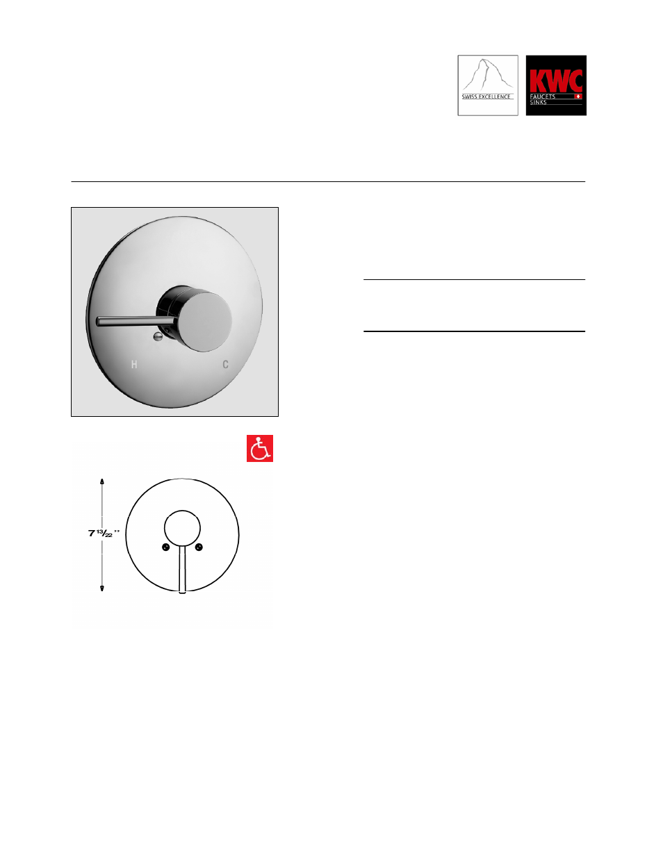 KWC DESIGNO K.21.H3.90.000A99 User Manual | 1 page