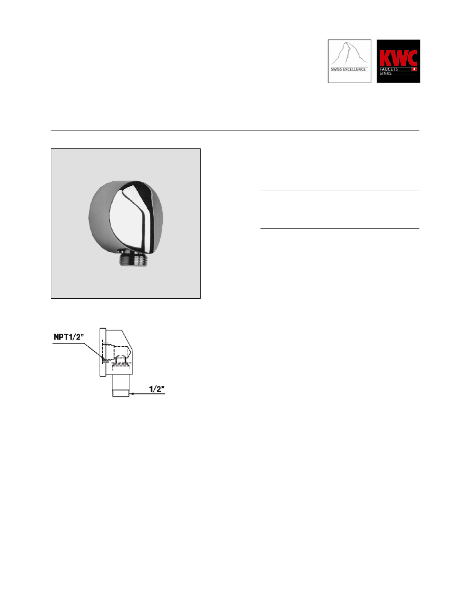 KWC Wall Elbow K.26.91.40.000.38 User Manual | 1 page