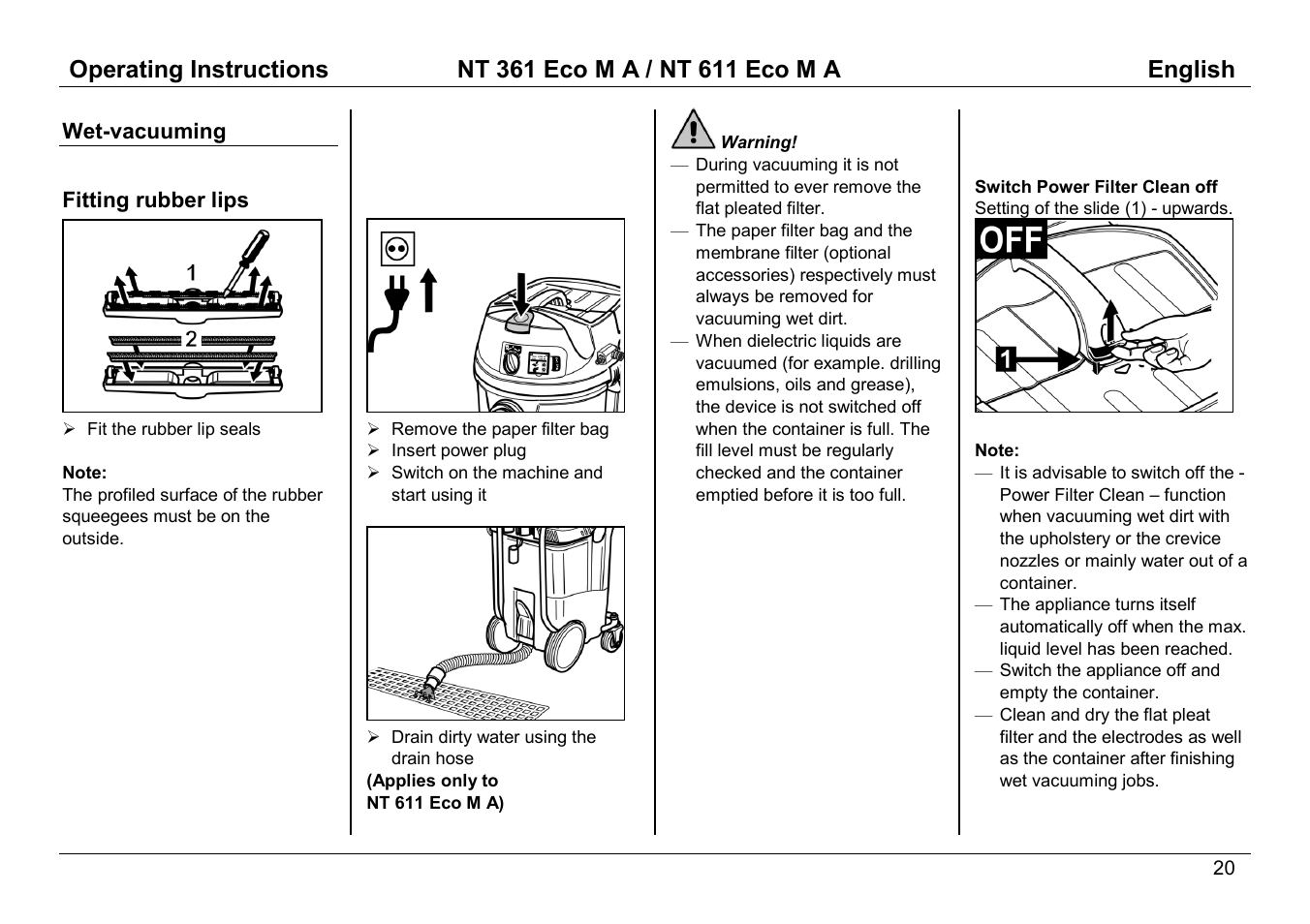 Karcher NT 611 ECO M A User Manual | Page 11 / 22
