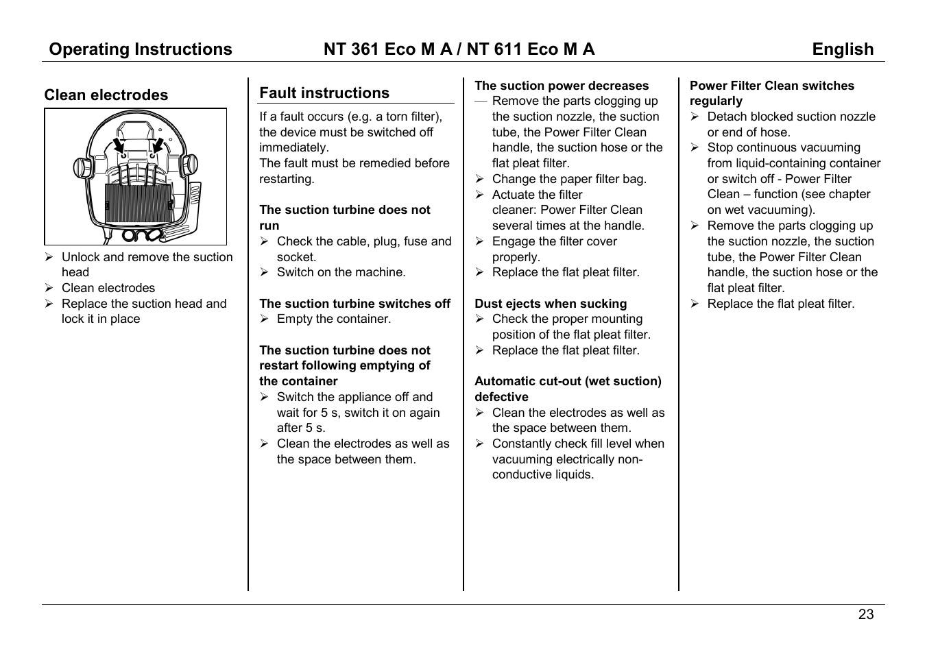 Karcher NT 611 ECO M A User Manual | Page 14 / 22