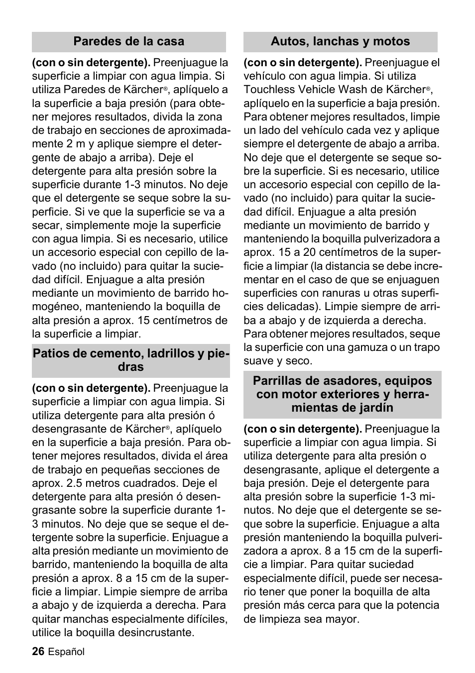 Karcher K 2.29 User Manual | Page 26 / 48