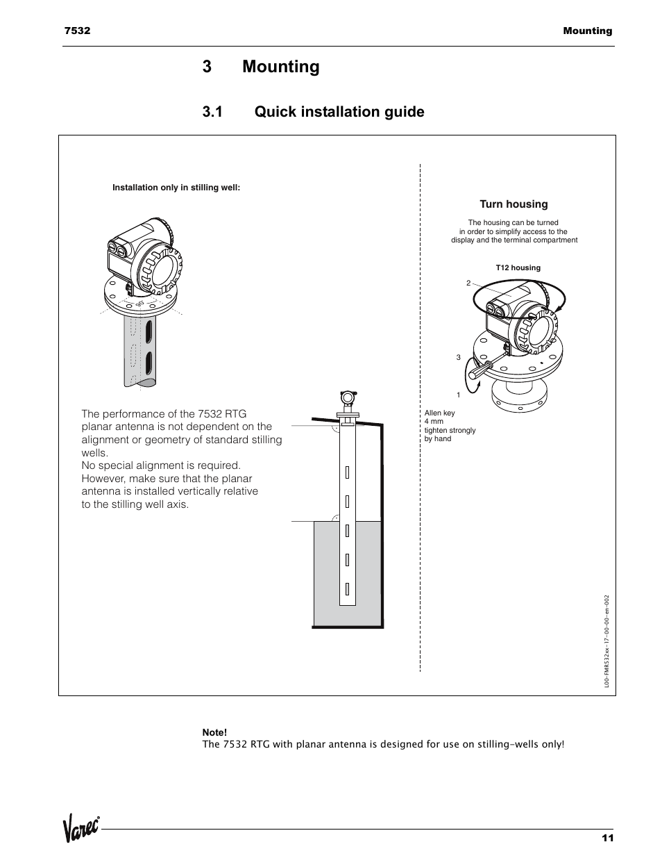 3 mounting, 1 quick installation guide, Mounting | Quick installation guide, 3mounting, Turn housing | Lightning Audio 7532 User Manual | Page 11 / 106