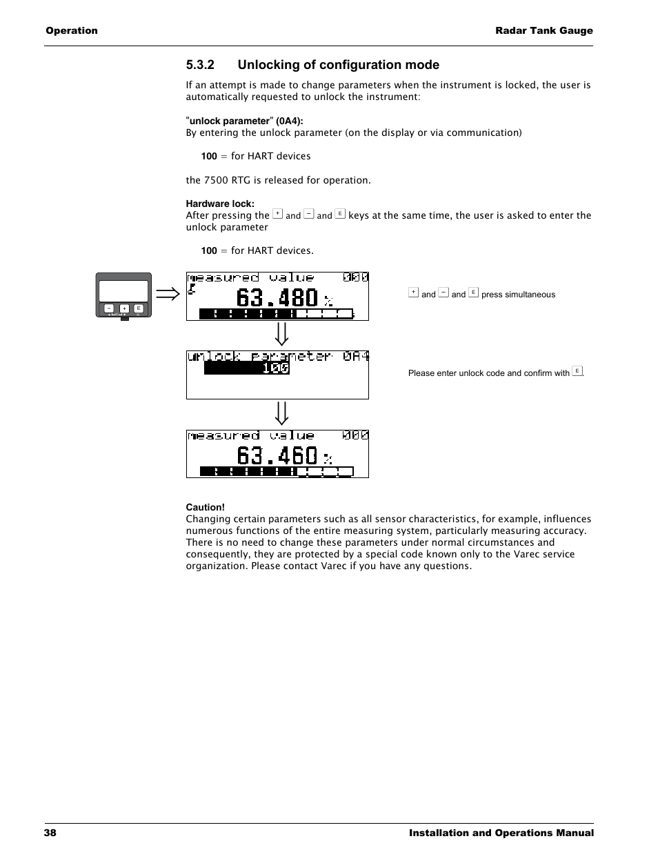 2 unlocking of configuration mode | Lightning Audio 7532 User Manual | Page 38 / 106