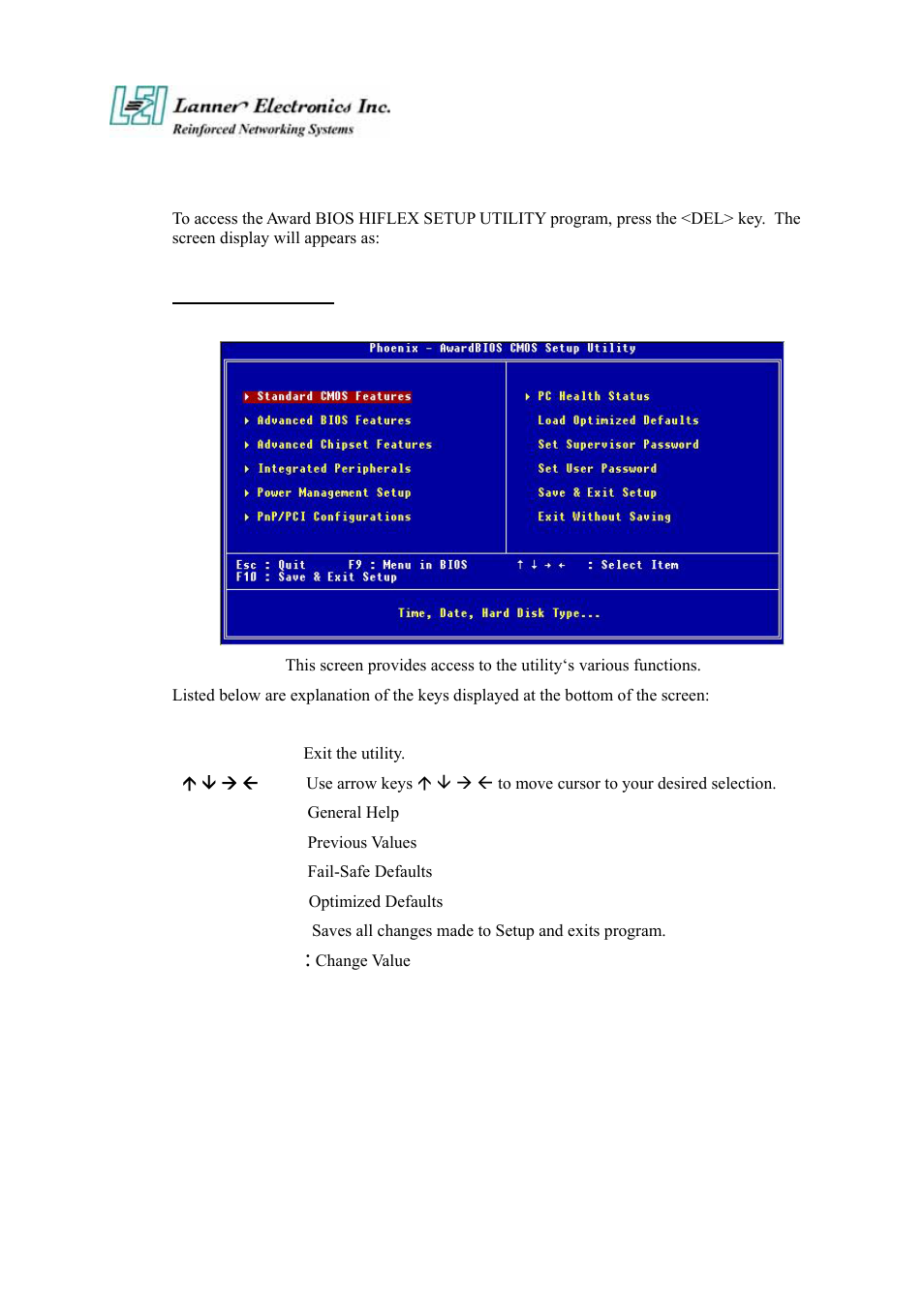 2 cmos setup utility | Lanner electronic FW-6420 User Manual | Page 27 / 48
