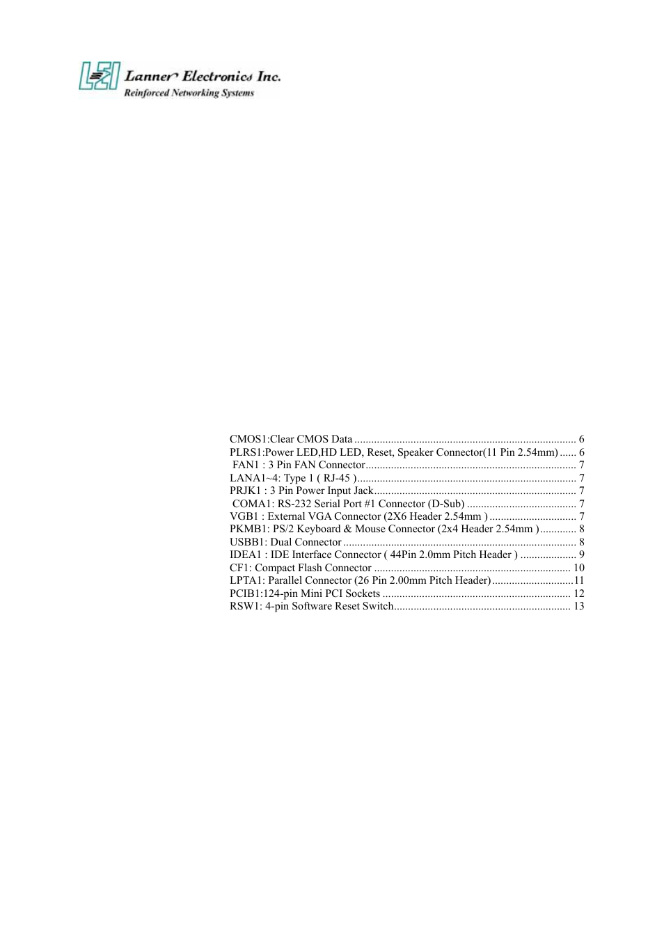 Lanner electronic FW-6420 User Manual | Page 5 / 48