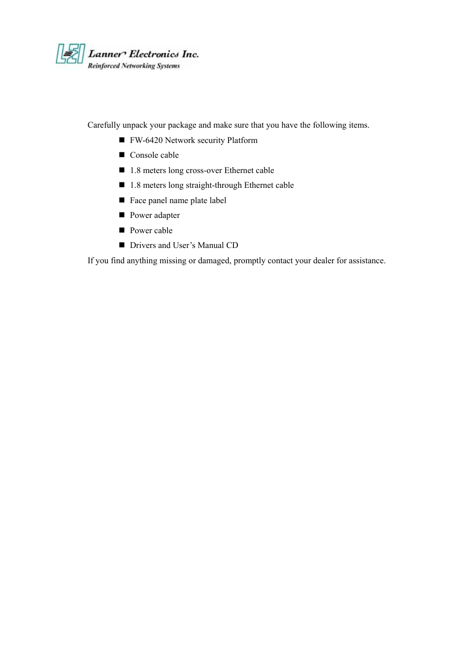 Lanner electronic FW-6420 User Manual | Page 9 / 48