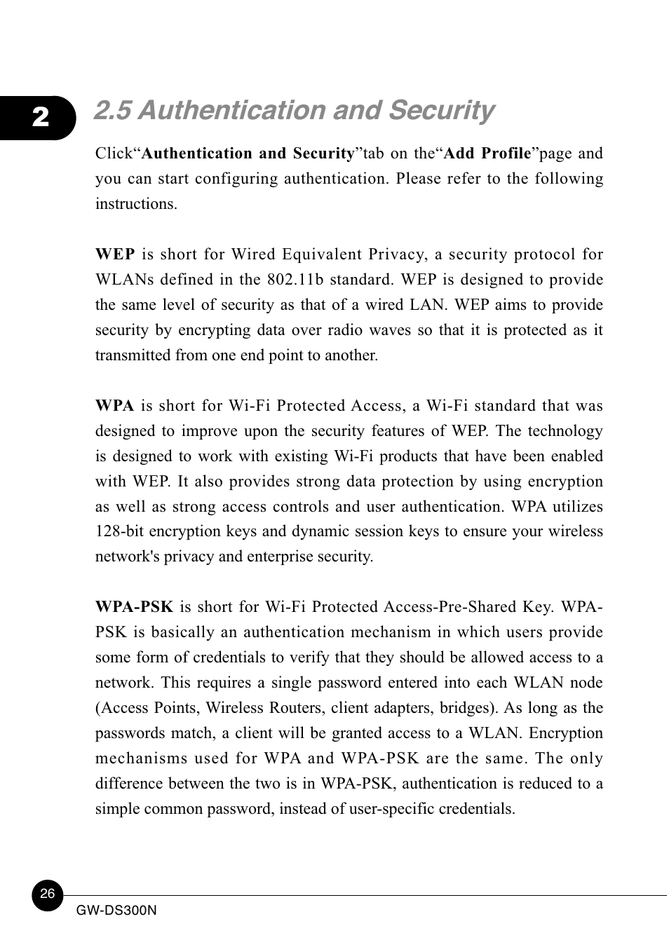 5 authentication and security | Lucent Technologies GW-DS300N User Manual | Page 31 / 78