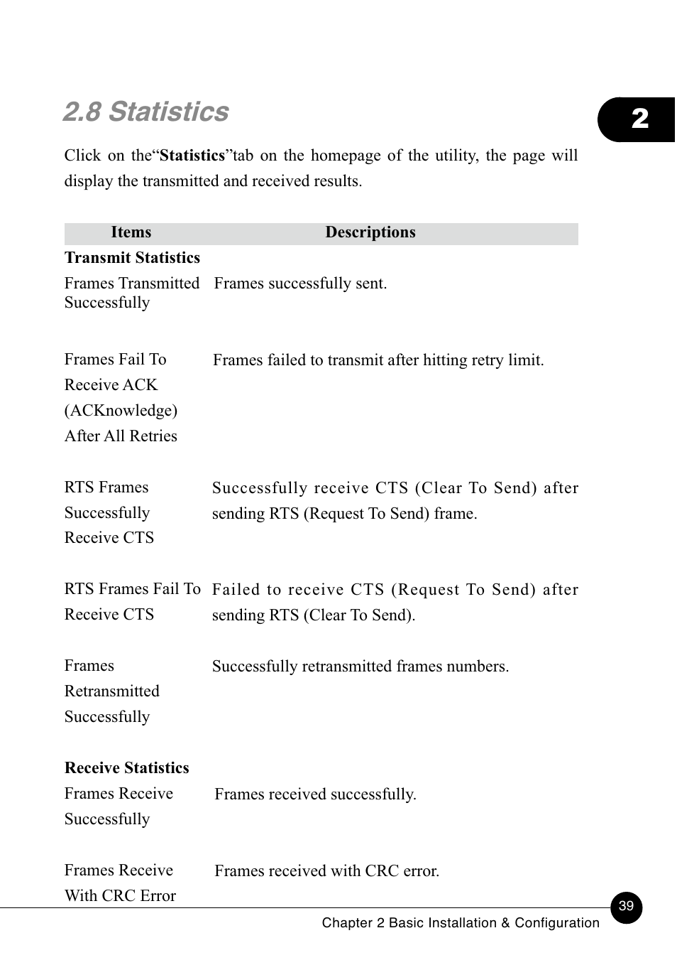 8 statistics | Lucent Technologies GW-DS300N User Manual | Page 44 / 78