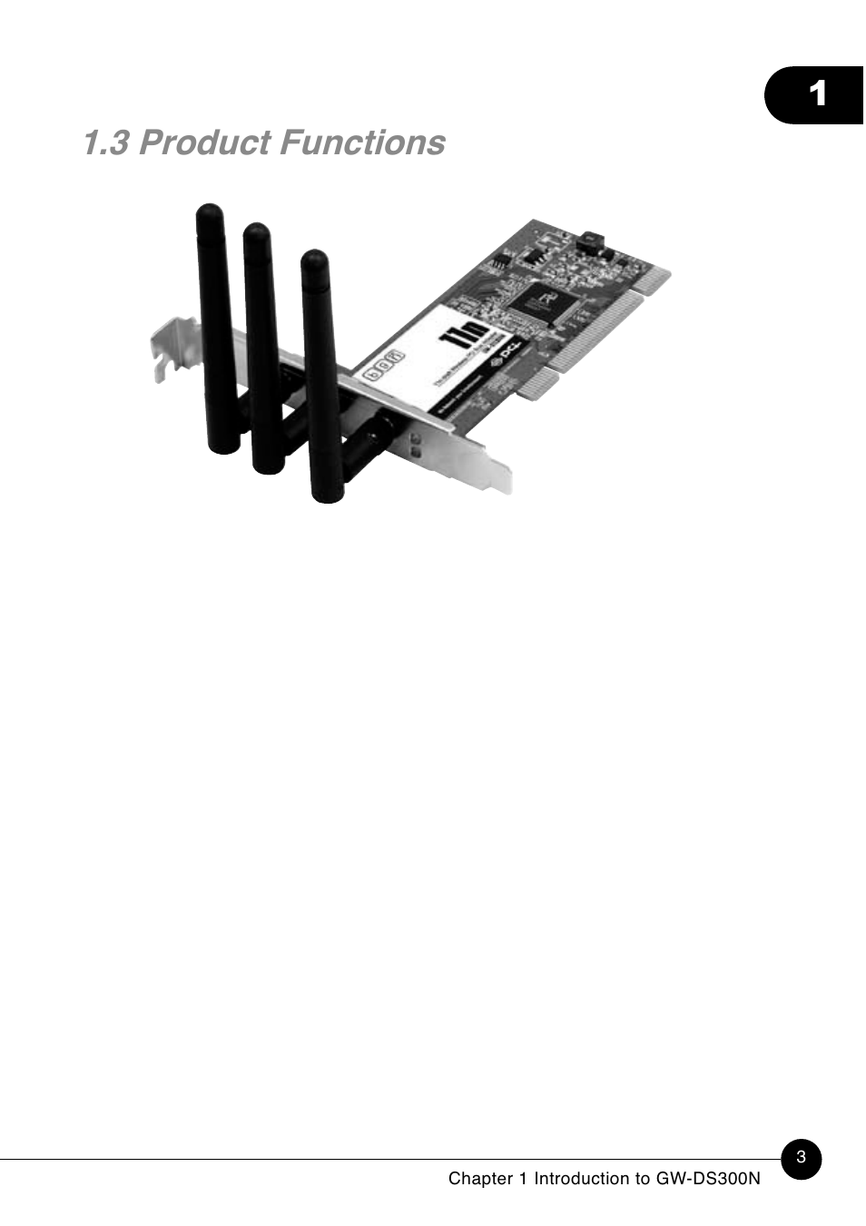 3 product functions | Lucent Technologies GW-DS300N User Manual | Page 9 / 78