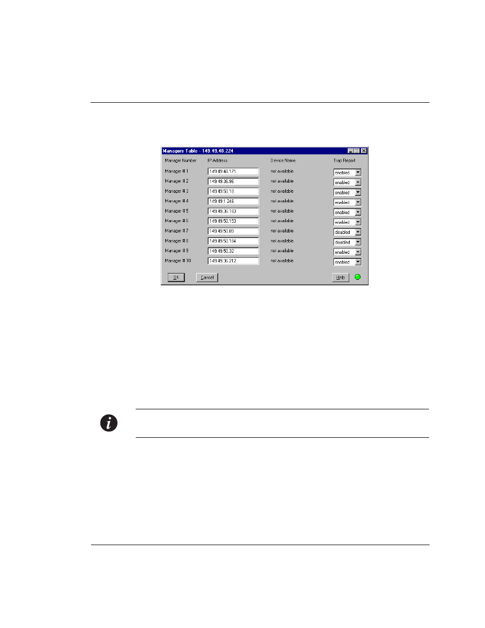 Adding managers to the managers table, Removing managers from the managers table | Lucent Technologies Cajun M770 User Manual | Page 19 / 72