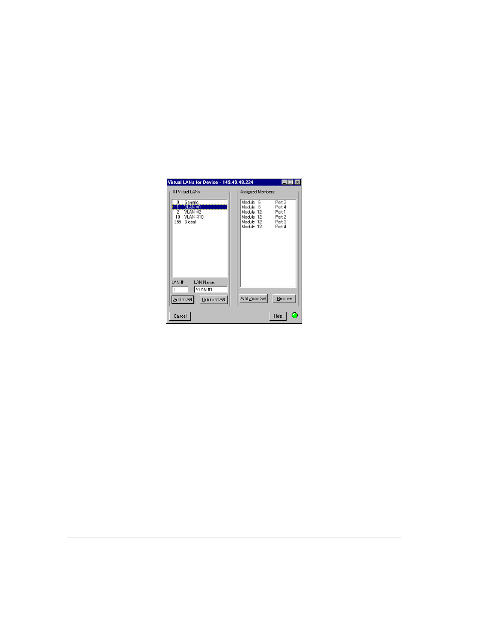 Accessing the vlan list, Editing vlan names and numbers | Lucent Technologies Cajun M770 User Manual | Page 48 / 72