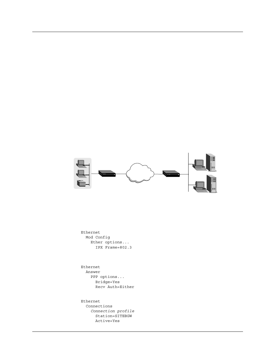 Example of an ipx client bridge (local clients) | Lucent Technologies 6000 User Manual | Page 534 / 586