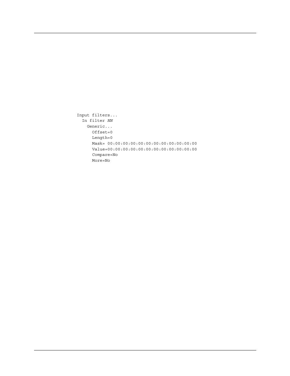 Defining generic filters, Settings in a local filter profile, Defining generic filters -7 | Settings in a local filter profile -7 | Lucent Technologies 6000 User Manual | Page 543 / 586