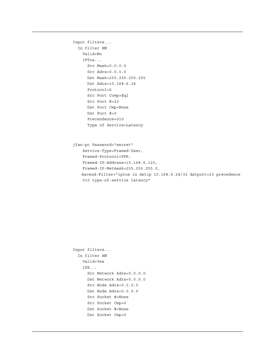 Defining ipx filters, Defining ipx filters -22 | Lucent Technologies 6000 User Manual | Page 558 / 586