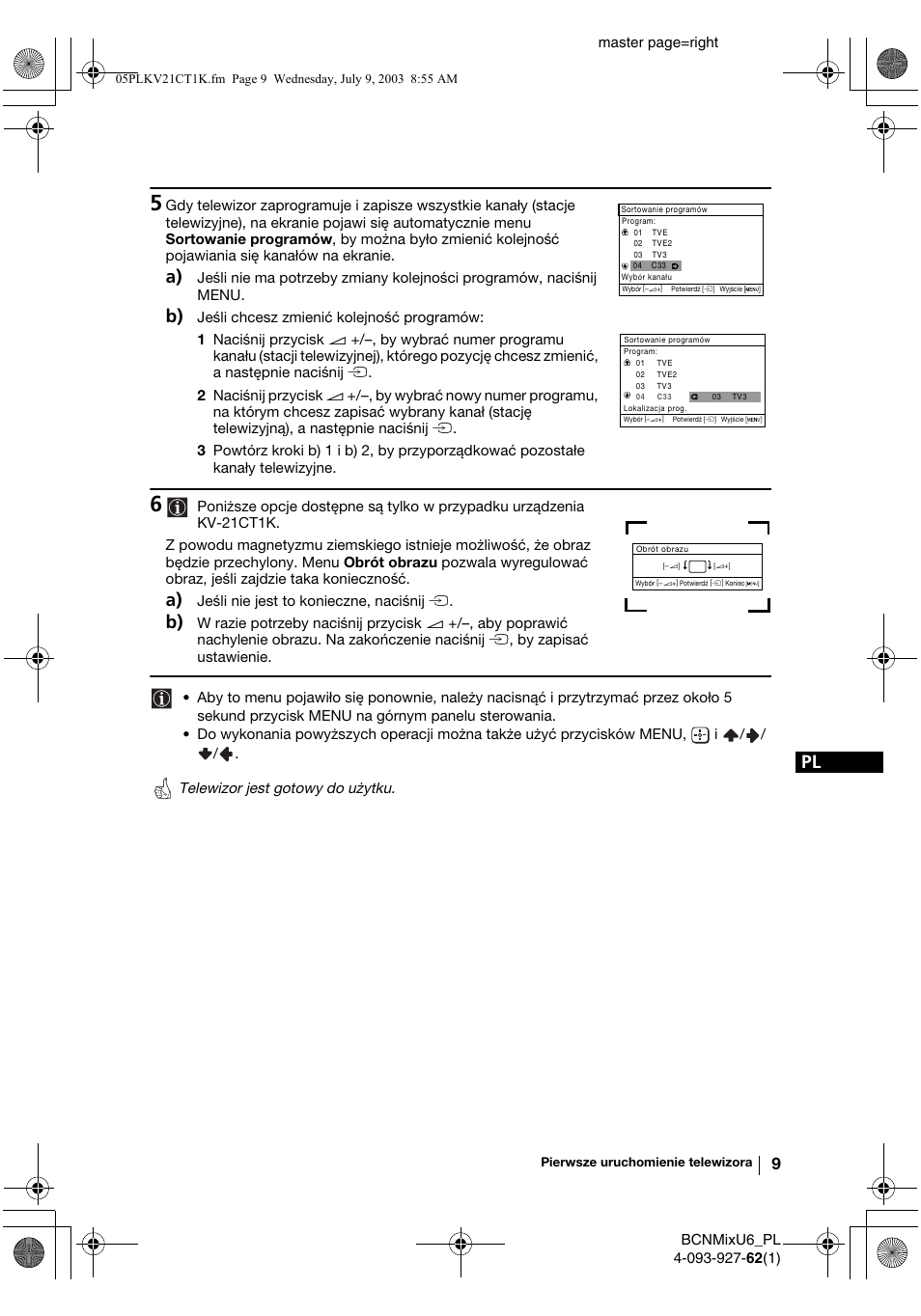 Sony KV-21CT1K  RU User Manual | Page 81 / 128