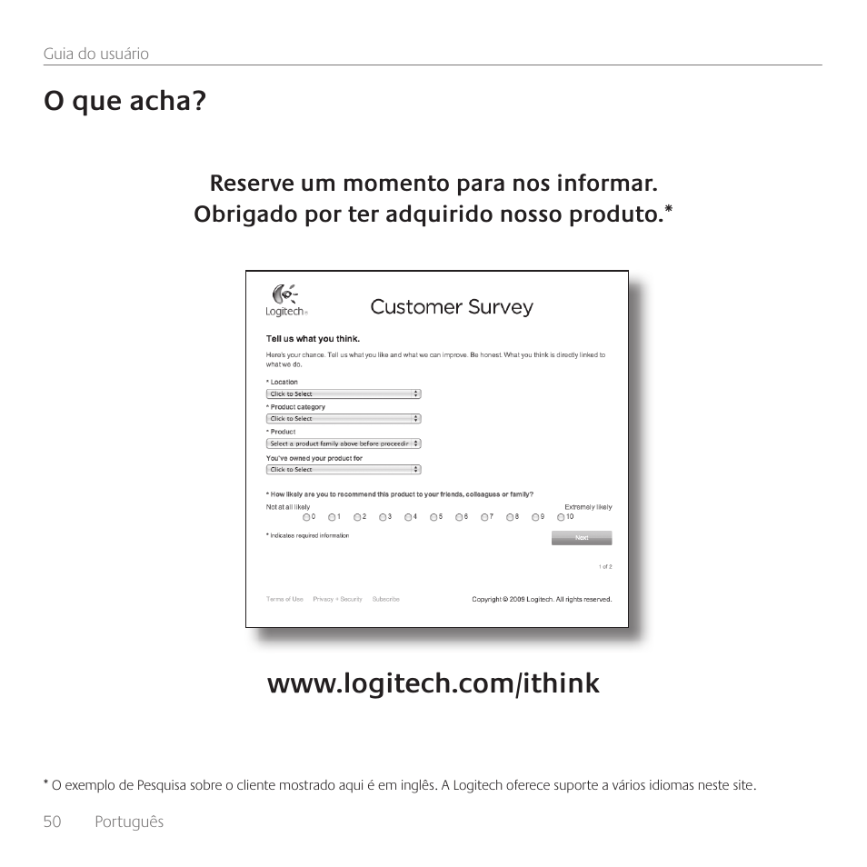 O que acha | Logitech Surround Sound Speakers Z906 User Manual | Page 50 / 52