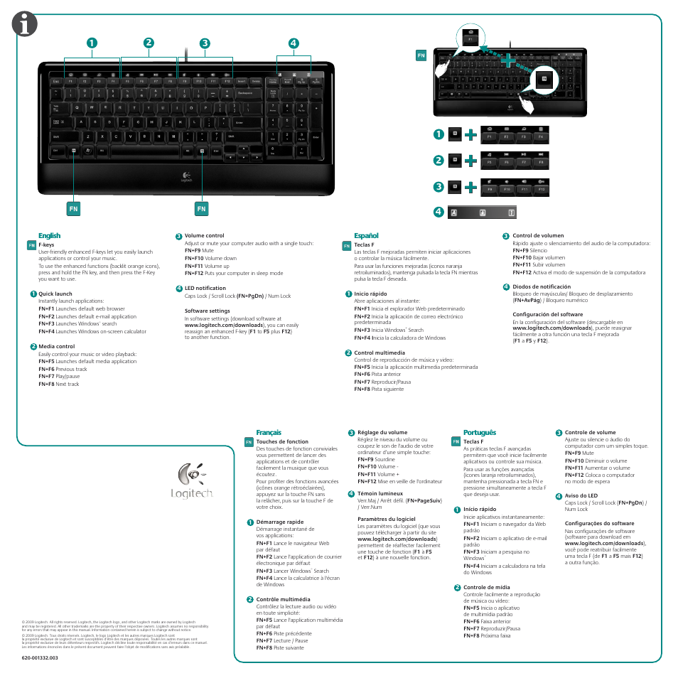 Logitech Compact Keyboard K300 User Manual | Page 2 / 2