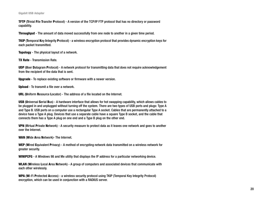 Linksys USB1000 User Manual | Page 22 / 26