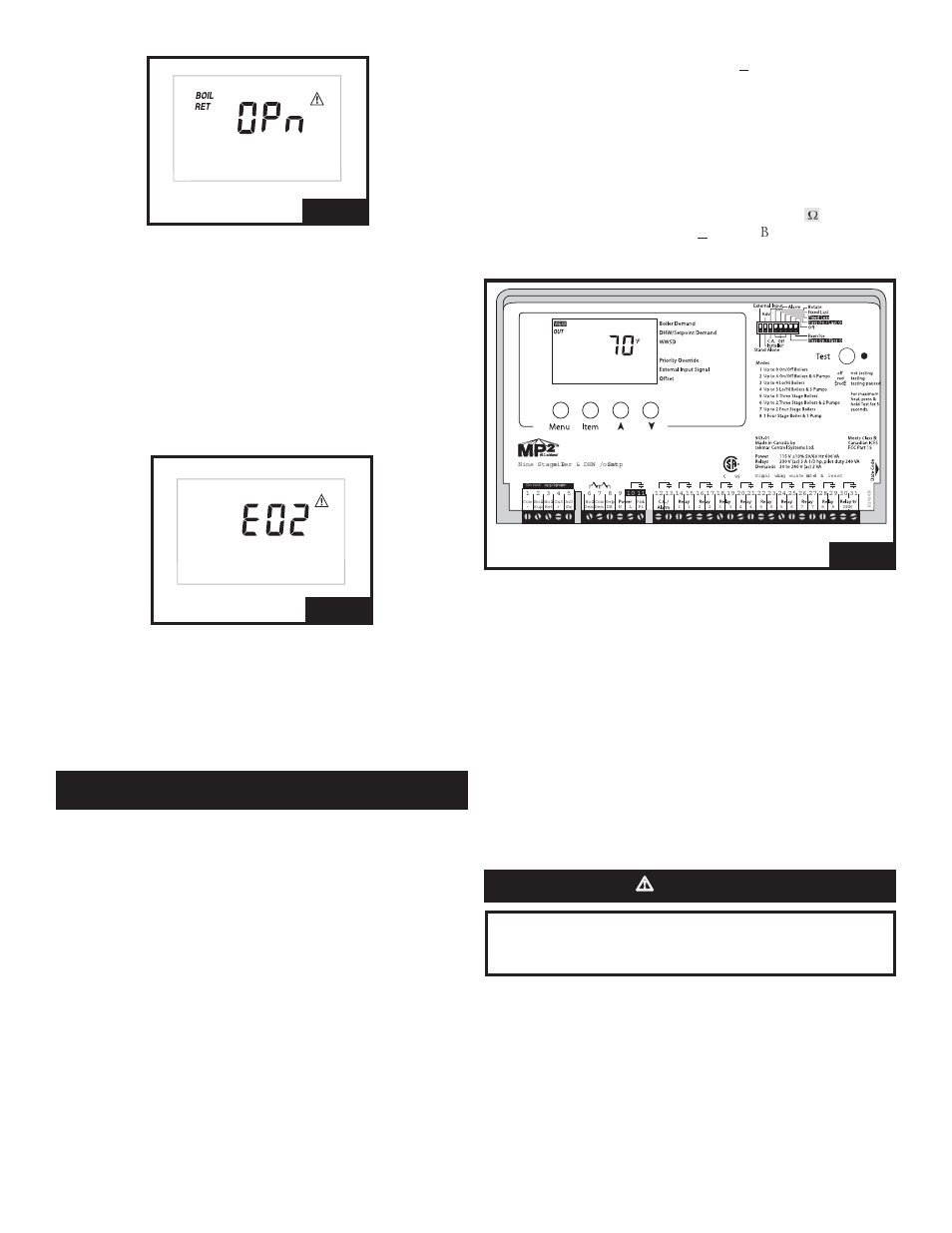 Dhw / s, Fig. 59 fig. 60 technical data, Fig. 61 ƽ ƽ caution | Control, Tage, Oiler, Oint | Lochinvar MP2 User Manual | Page 31 / 36