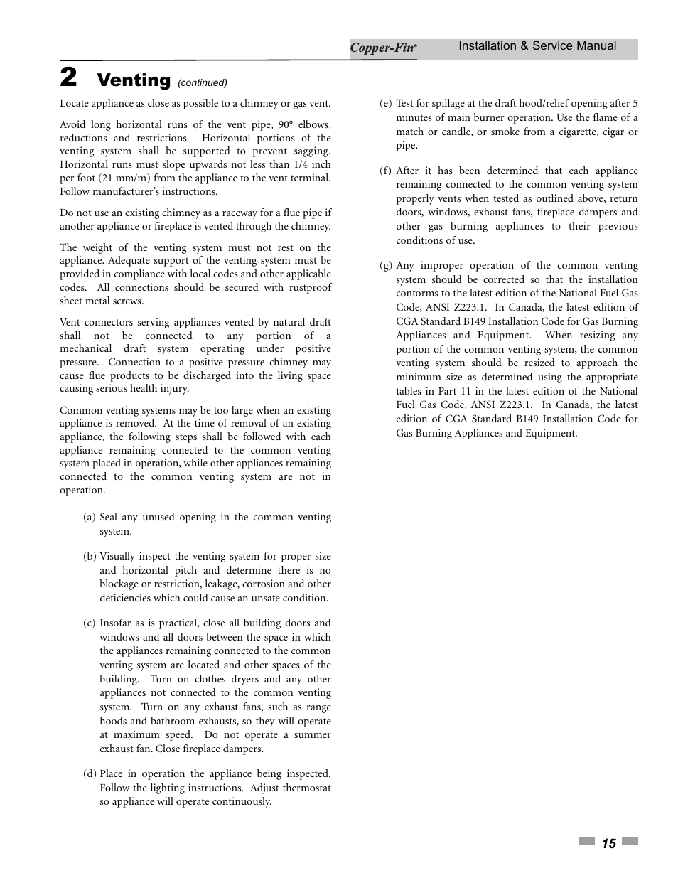 Venting | Lochinvar 000 - 500 User Manual | Page 15 / 68