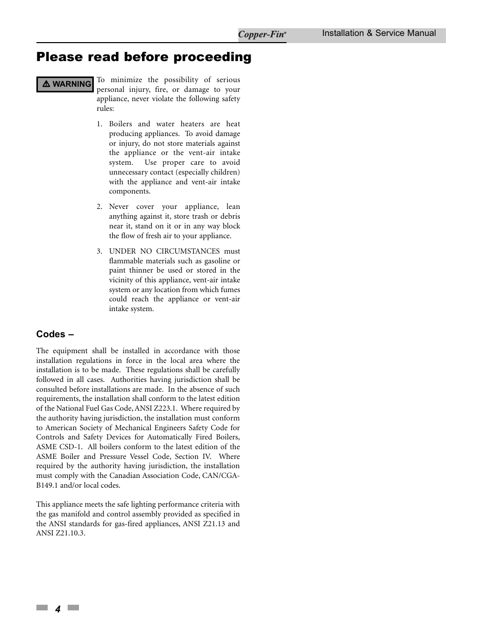 Please read before proceeding | Lochinvar 000 - 500 User Manual | Page 4 / 68