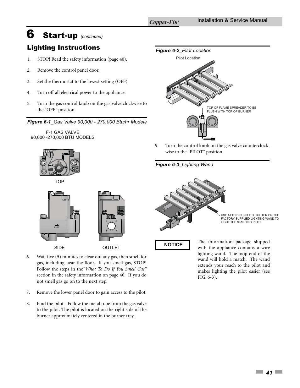 Start-up, Lighting instructions | Lochinvar 000 - 500 User Manual | Page 41 / 68