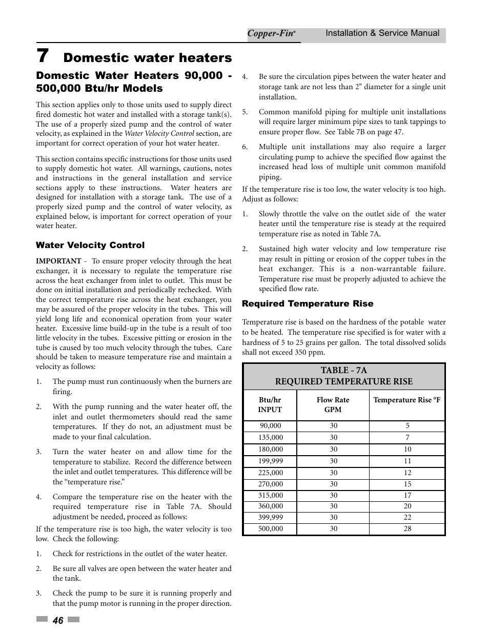 Domestic water heaters | Lochinvar 000 - 500 User Manual | Page 46 / 68