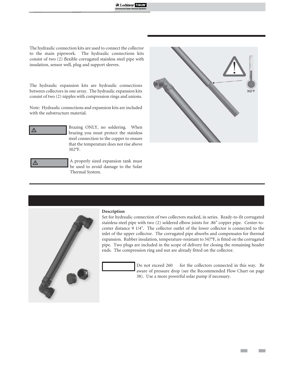 Hydraulic connections | Lochinvar TISUN SCH-I-O User Manual | Page 37 / 44