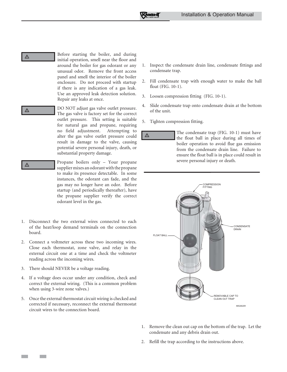Start-up | Lochinvar Wall Mount Boiler WH 55-399 User Manual | Page 58 / 80