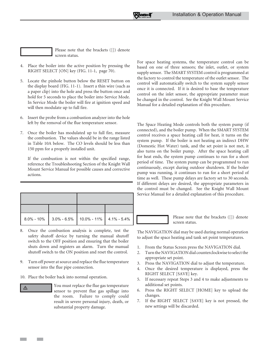 Start-up | Lochinvar Wall Mount Boiler WH 55-399 User Manual | Page 62 / 80