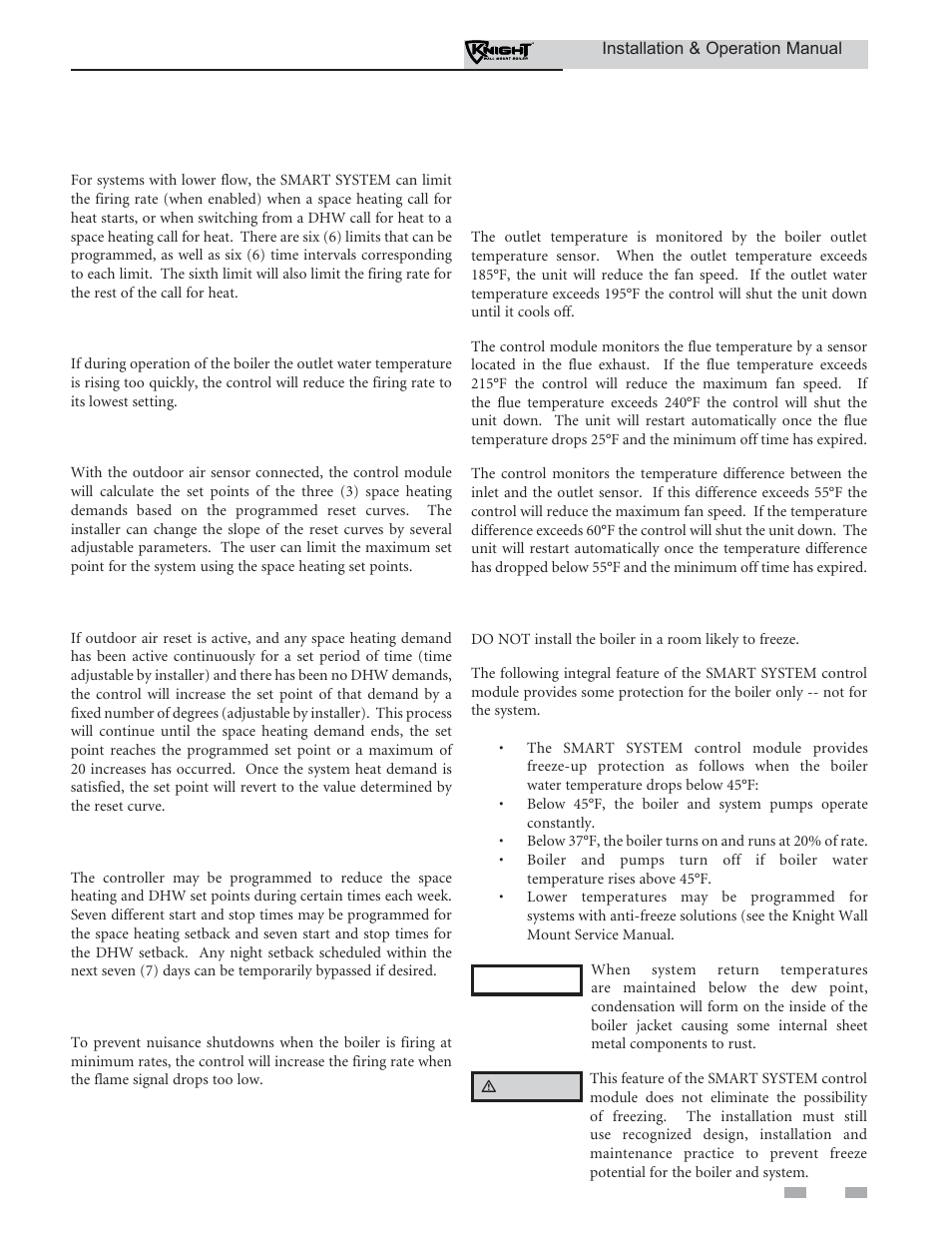 Operating information | Lochinvar Wall Mount Boiler WH 55-399 User Manual | Page 65 / 80