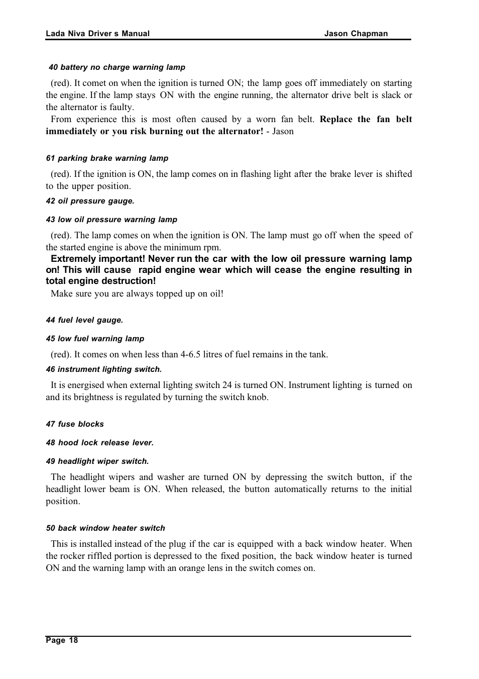 АВТОВАЗ Lada VAZ2121 User Manual | Page 22 / 36