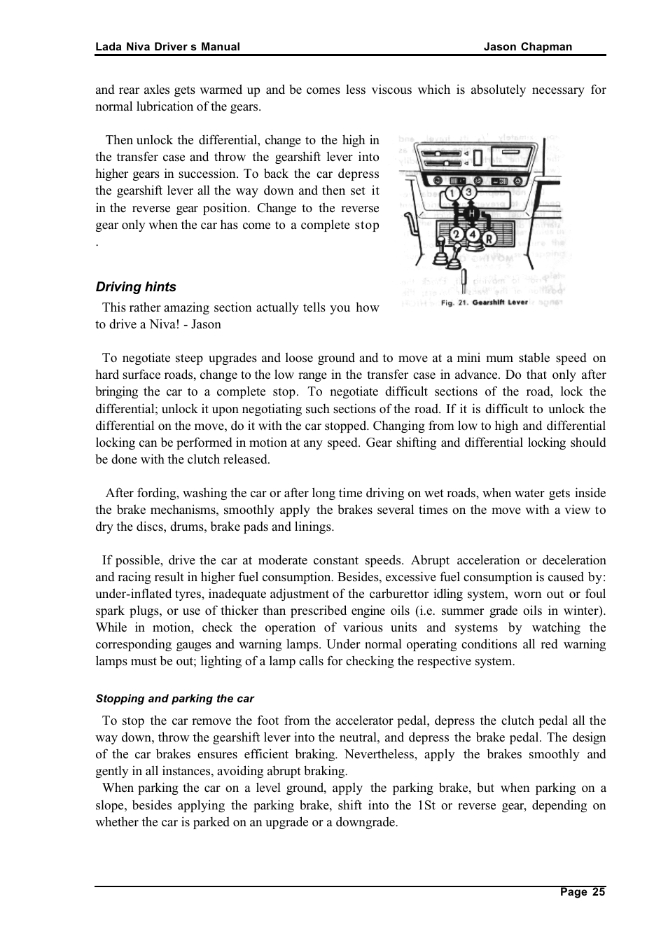 АВТОВАЗ Lada VAZ2121 User Manual | Page 29 / 36