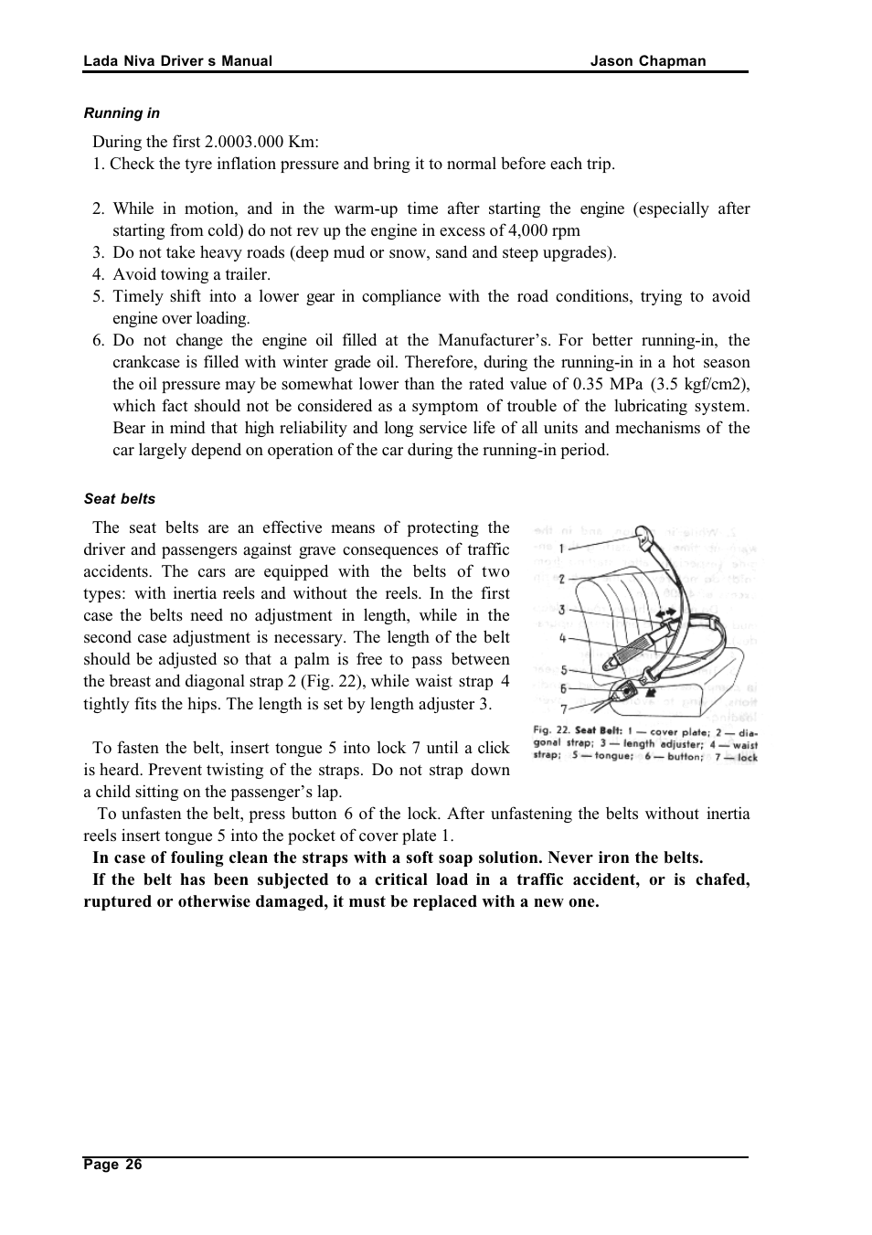 АВТОВАЗ Lada VAZ2121 User Manual | Page 30 / 36
