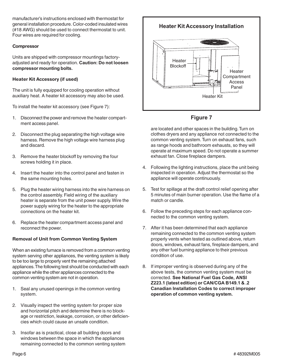 Lennox International Inc. Electric Cooling Package Unit (2/4)SA13 User Manual | Page 6 / 10