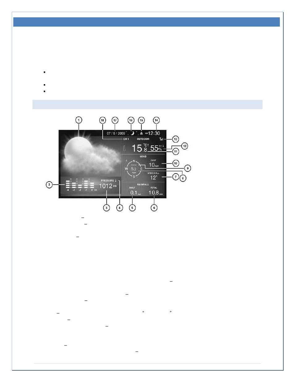 View different display modes, Weather mode | La Crosse Technology 308-807 User Manual | Page 20 / 28