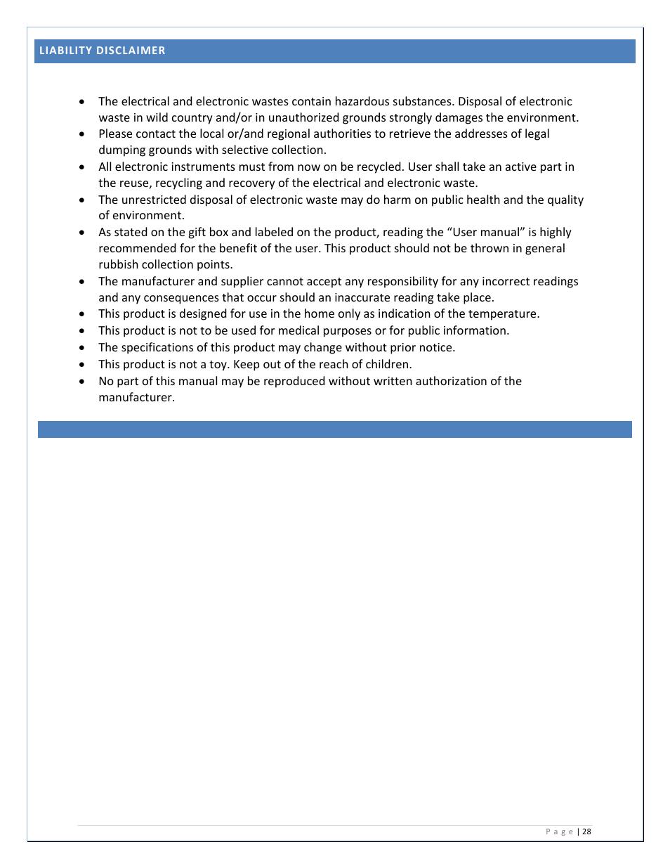 La Crosse Technology WS-2811U-IT User Manual | Page 28 / 31