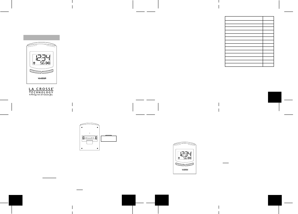 La Crosse Technology WT-9300 User Manual | 3 pages