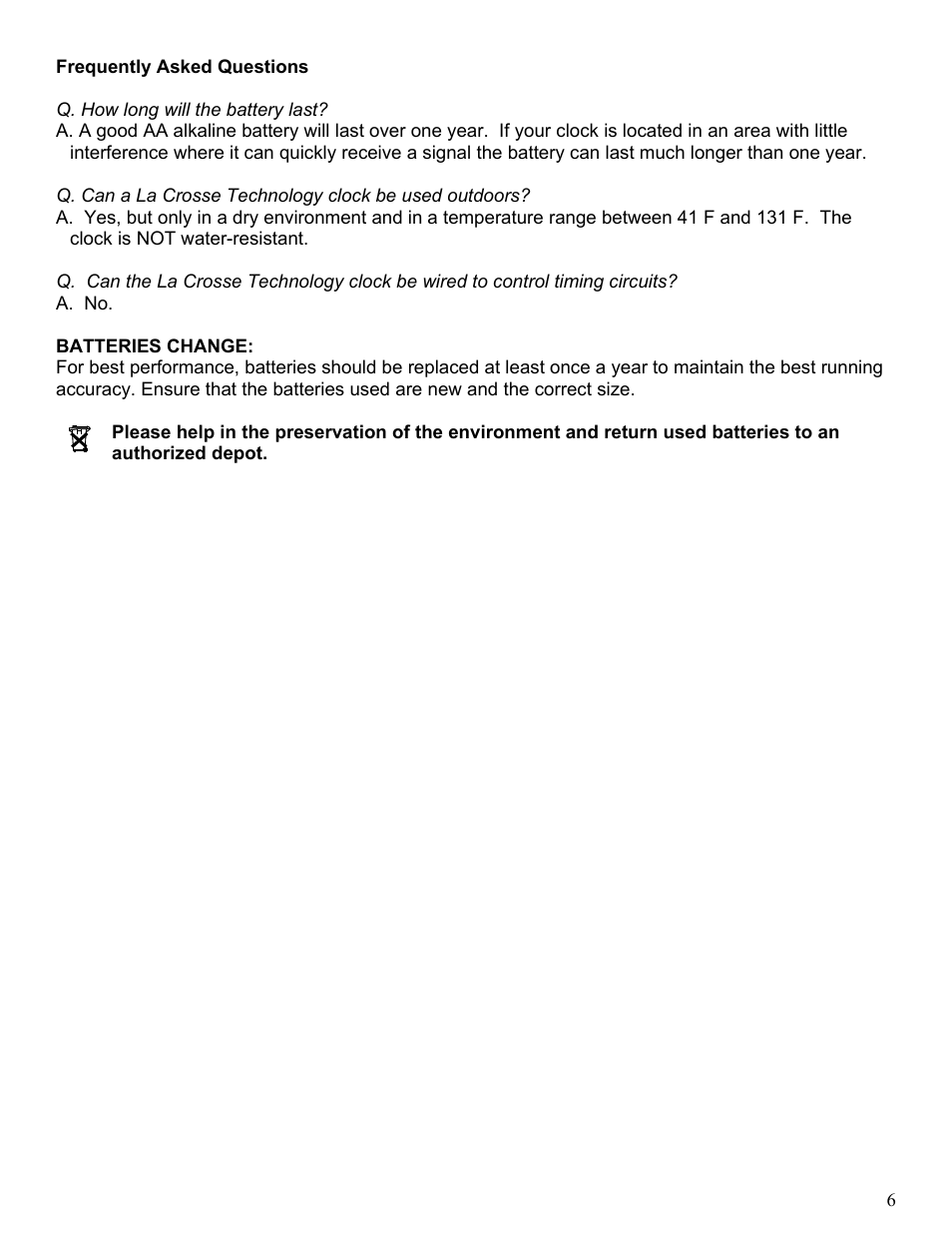 La Crosse Technology WT-3181 User Manual | Page 6 / 7